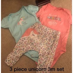 Girl 3 piece unicorn set